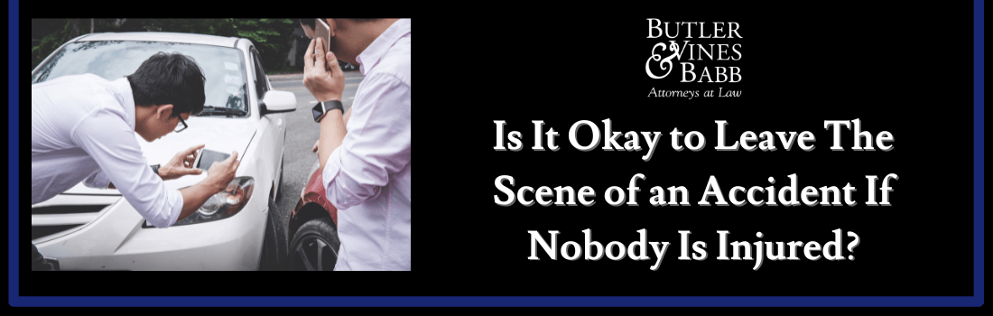 Is It Okay to Leave The Scene of an Accident If Nobody Is Injured?