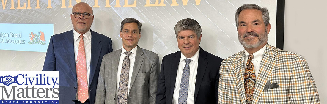 Weldon Patterson Speaks at ABOTA Civility Matters Series